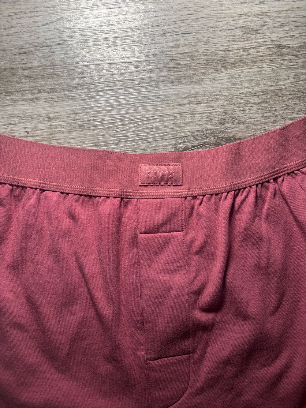 SKIMS Boyfriend Loose Boxer Shorts in Beet - Picture 2 of 4